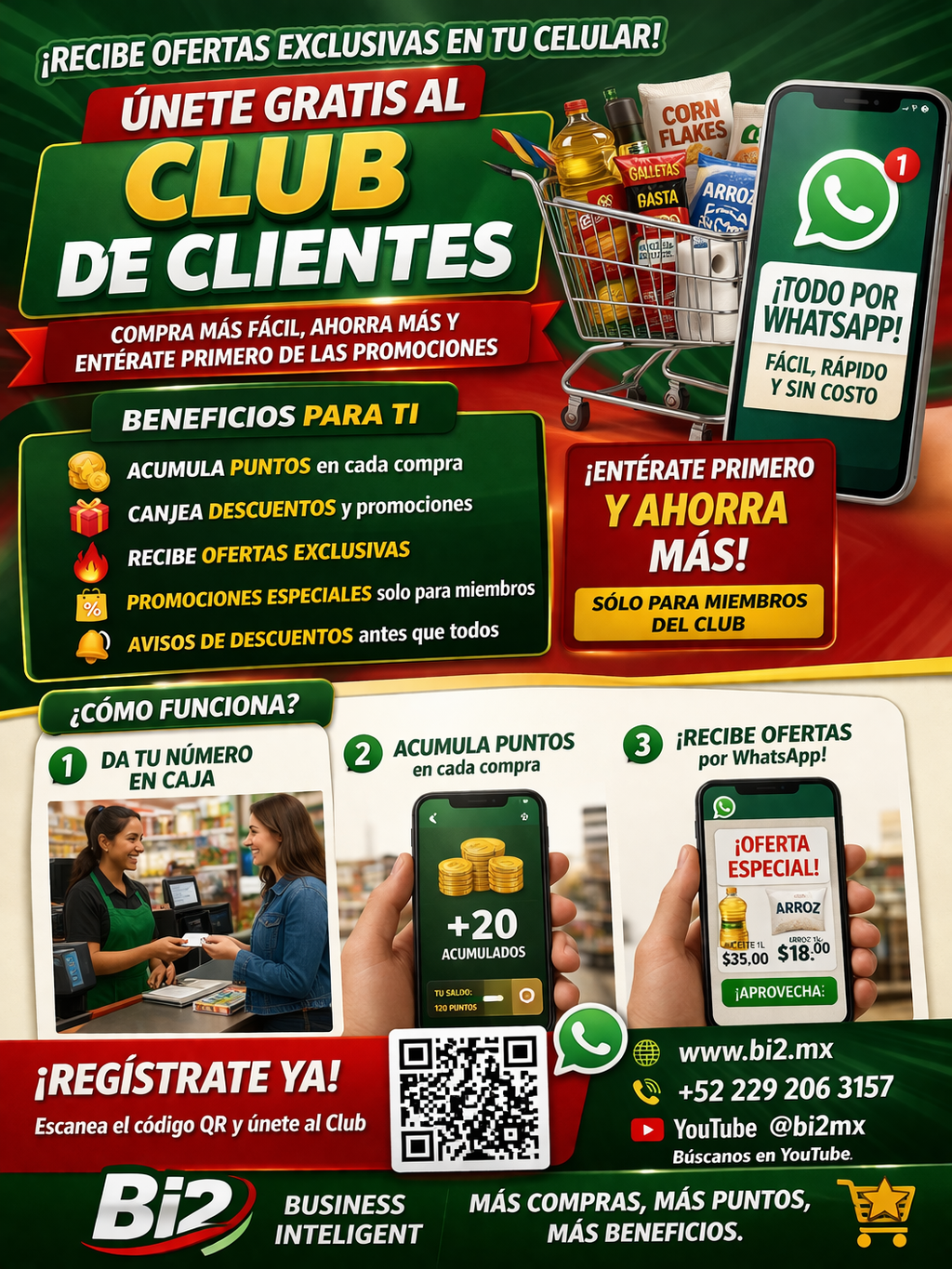 Club de Clientes Bi2 — Puntos por WhatsApp